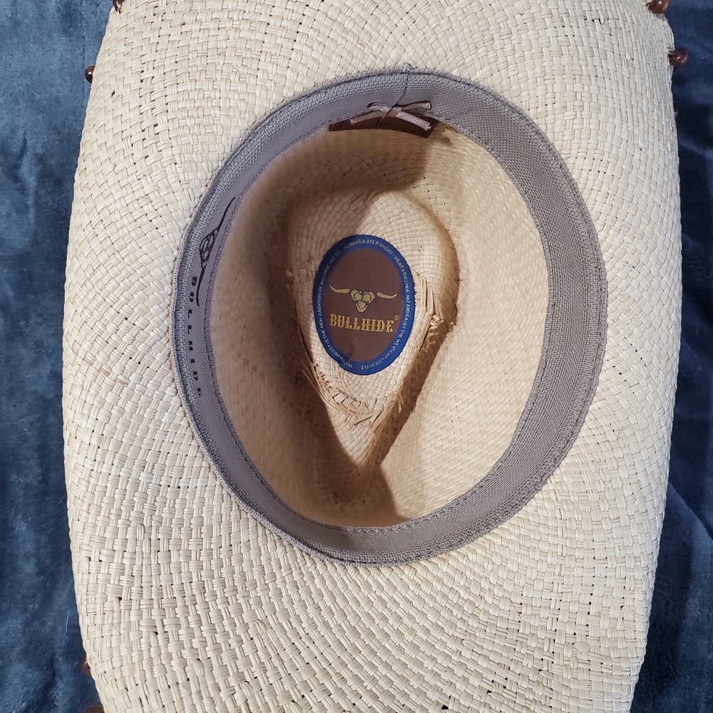 BULLHIDE MENS  FELT COWBOY HAT SIZE LARGE 3 1/2 " BRIM WESTERN NEW NATURAL COLOR